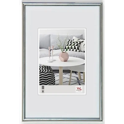Abbildung von walther design Bilderrahmen silber 20 x 28 cm Galeria Kunststoffrahmen KS028H