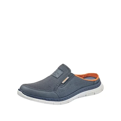 Abbildung von Rieker Herren Clogs Blau, 42 EU