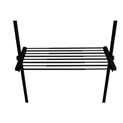 Abbildung von WENKO Regalboden Herkules, ausziehbares Zubehörteil zum verstellbaren Teleskop System Herkules aus stabilem Stahl inklusive Halterungen Kunststoff, (B x H T): 73 120 4 42,5 cm, Schwarz