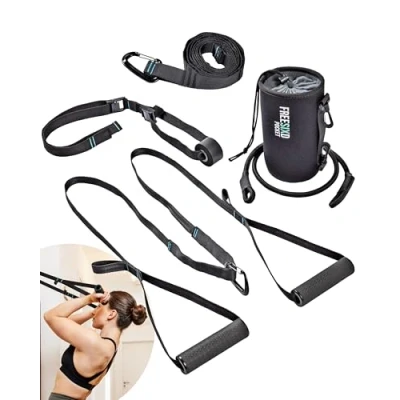 Abbildung von FREESIXD Pocket Schlingentrainer Kompakter Sling Trainer für Ganzkörpertraining Suspension Zuhause, Outdoor &amp; Reisen Robustes, leichtes Trainingsgerät Fitness Krafttraining