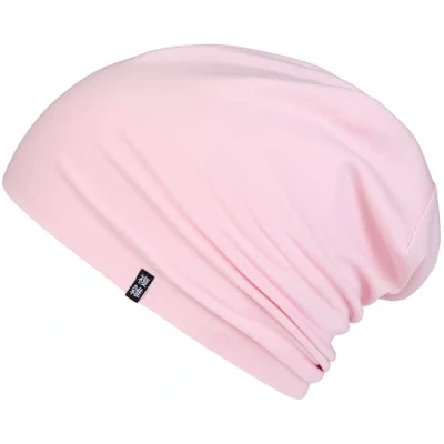 Abbildung von Enter the Complex® Leichte Beanie Mütze, Herren und Damen, Übergangsmütze, Sommer Beanie, Dünne Kopfbedeckung, Baumwolle (Jersey) S/M, Strawberry Ice Cream Pink