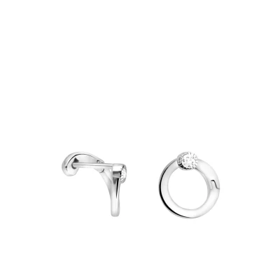 Abbildung von SOFIA MILANI Damen Ohrringe 925 Silber mit Zirkonia Steinen Kreis Ohrstecker E2136