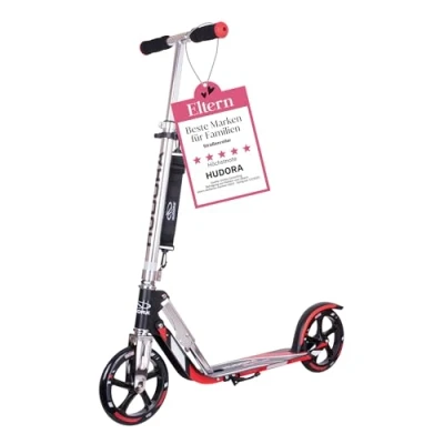 Abbildung von HUDORA BigWheel 205 Scooter Stabiler Aluminium Roller Höhenjustierbarer &amp; zusammenklappbarer Cityroller mit Ständer Sportlicher Kinder Erwachsenenroller für bis zu 100kg