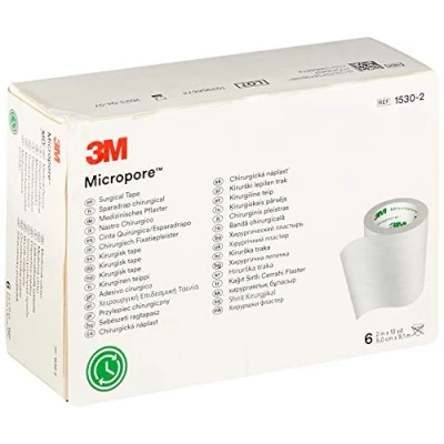 Abbildung von 3M Micropore™ 5 Filigraner Papierpflaster, cm x 9,14 m, 6 Stück