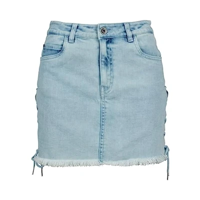 Abbildung von Urban Classics LACE UP Skirt Jeansrock, Damen, Größe: 29, Blue bleached