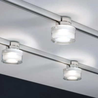 Abbildung von Paulmann Schienensystem Leuchten »URail Schienenspot Topa Dot 350lm 4,9W 4000K 230V Chrom, Klar, Satin«, (1 tlg.), dimmbar, Einzelspot