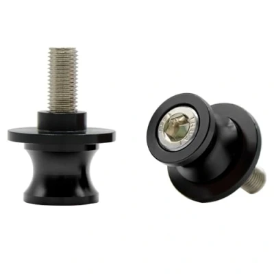 Abbildung von Universal CNC Aluminium Ständeraufnahme M10*1,25 Bobbins Montageständer für ZX6R ZX10R Z750 Z1000 Z1000SX ER6N ER6F NINJA 250 300 (Schwarz)