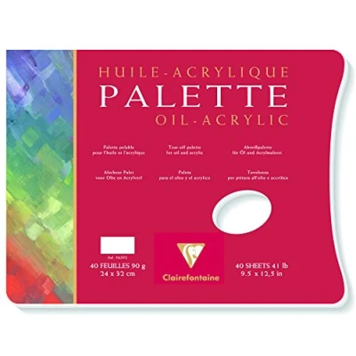 Abbildung von Clairefontaine 96593C Abreißpalette (für Öl und Acryl mit Spezialpapier geeignet, DIN A3, 29,7 x 42 cm, 40 Blatt, 90 g) weiß
