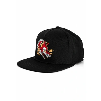 Abbildung von Blackskies® All We Have Is Now Snapback Cap Herren Damen Schirm Premium Baseball Fuchs Mütze Kappe Basecap Tattoo Neo Traditional Schwarz