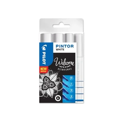 Abbildung von Pilot Pintor Spitze, extra fein, mittelgroß, groß, Weiß, 4 Stück