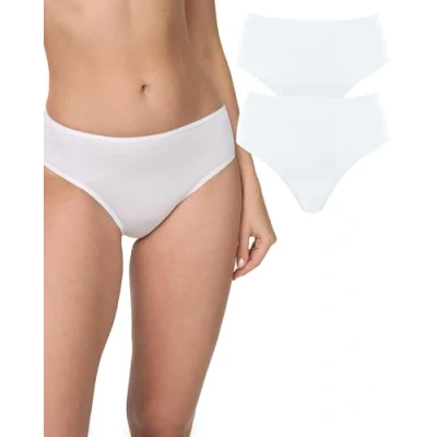Abbildung von Nur Die 2er Pack Midi Slip Mehrfarbig aus Baumwolle Stretch Unterwäsche Unterhosen Basic Mehrpack Damen