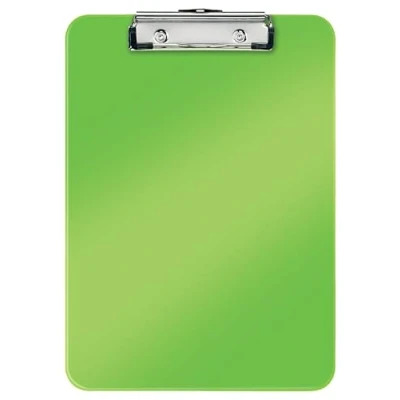 Abbildung von Leitz WOW A4 Klemmbrett, hochwertiges Klemmbrett aus Hartplastik, 80 Blatt Kapazität, Grün, 39710054