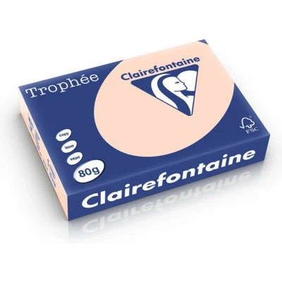 Abbildung von Clairefontaine 1769C Ries Druckerpapier / Kopierpapier Trophee, Pastell Farben, DIN A4, 80g, 500 Blatt, Lachs, 1
