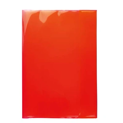 Abbildung von HERMA 19607 Heftumschläge A4 Transparent Rot, 10 Stück, Hefthüllen aus strapazierfähiger, abwischbarer &amp; extra dicker Polypropylen Folie, durchsichtige Heftschoner Set für Schulhefte, farbig