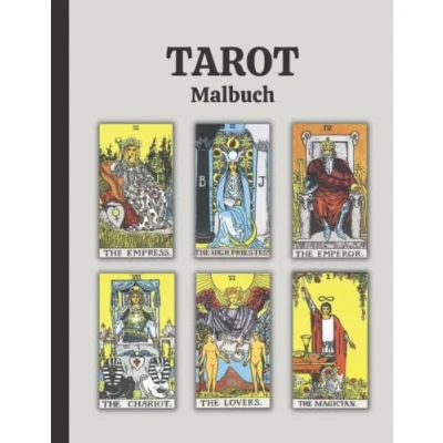Abbildung von Tarot Malbuch: Zeichnungen und Tarotkarten zur Entspannung, lassen Sie Ihrer Fantasie freien Lauf
