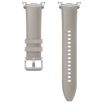 Abbildung von Original Hybrid Vegan Leather Band für das Galaxy Watch 8 40/44 mm / Classic 46 S/M/L Taupe Armband Kunstleder Samsung Originele