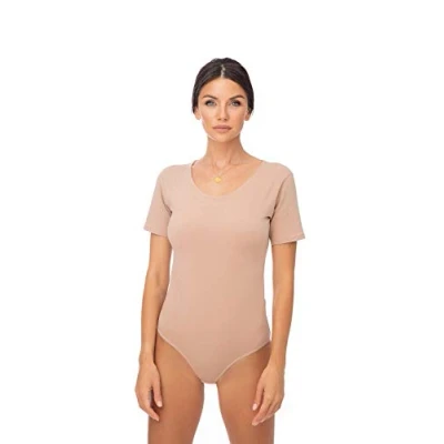Abbildung von Evoni Damen Body kurzarm hellbraun L