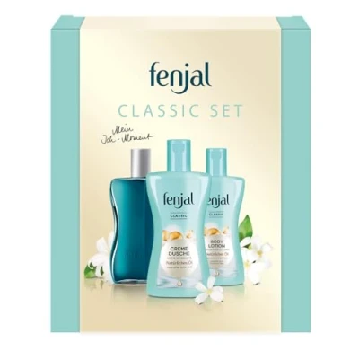 Abbildung von fenjal CLASSIC Geschenkset, Creme Ölbad 125 ml, Dusche 200 Body Lotion ml