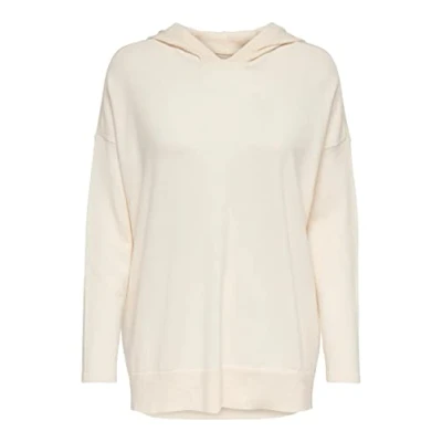 Abbildung von ONLY Damen Onllely L/S Loose Hood Knt Pullover, Whitecap Gray/Detail:melange, S EU