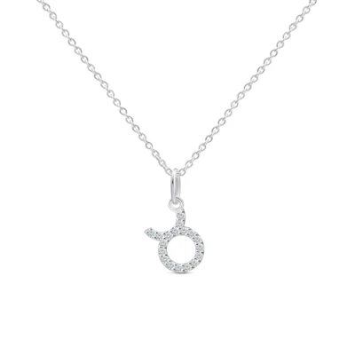 Abbildung von Amberta Damen Kette Sternzeichen mit Zirkonia aus 925 Sterlingsilber Halskette Silber Sternzeichen: Stier