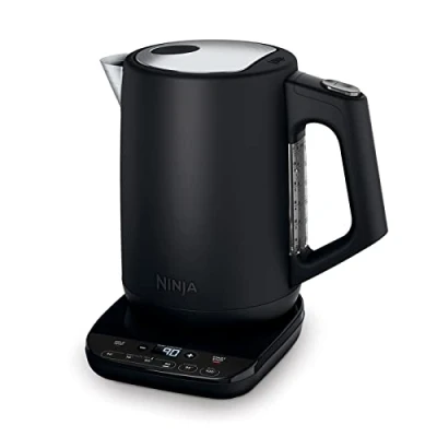 Abbildung von Ninja Wasserkocher Perfect Temperature, 1,7L, LED Anzeige, mit Schnellkoch Funktion und verschiedenen Temperatureinstellungen, Mattschwarz KT200EU, Negro