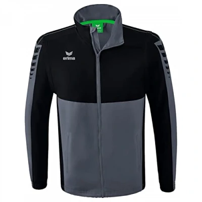 Abbildung von Erima Unisex Six Wings Jacke mit abnehmbaren Ärmeln, slate grey, 4XL