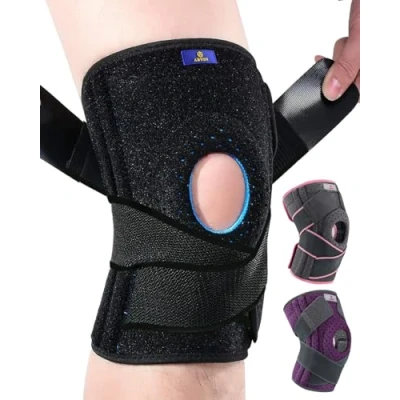 Abbildung von ABYON Kniebandage Verstellbare Knieorthesen mit Seitlichen Stabilisatoren und Patella Gelpolstern für Männer Damen Knieschmerz, Meniskusriss, Arthritis, Gelenkschmerz (2XL/3XL)