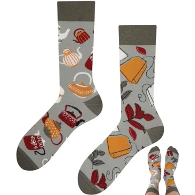 Abbildung von TODO Lustige Socken Damen und Herren, Coole mit Motiv Bunte, Mehrfarbige, Verrückte (39 42, Tea)