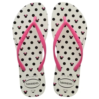 Abbildung von Havaianas Slim Disney Flip Flop Damen, White Pink Flux, 7.5/8 UK