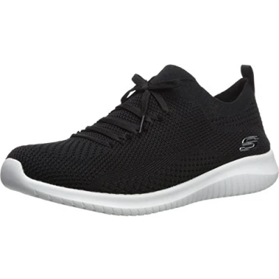 Abbildung von Skechers Damen Ultra Flex Statements 12841 Sneaker, Schwarz Black Weiß Bkw, 39.5 EU