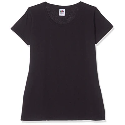 Abbildung von Fruit of the Loom Damen Lady fit Original Tee, 3 Pack T Shirt, Schwarz (Black 36), 38 (Herstellergröße: X Large) (3er Pack)