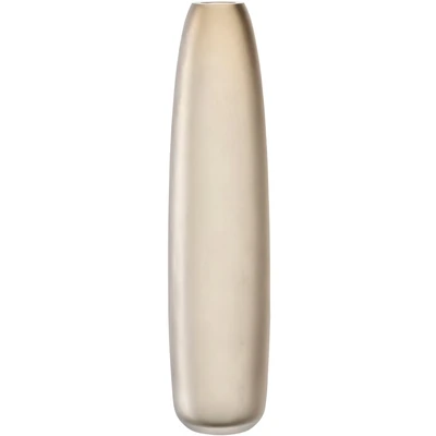 Abbildung von Leonardo Bellagio Blumenvase Hohe und schmale Vase aus hochwertigem Glas Handarbeit Höhe 35 cm, Durchmesser 8 cm Beige, 036454