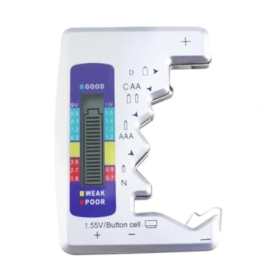 Abbildung von Digitaler Batterietester, LCD Display Digital Checker, Battery Batteriemessgerät, Universal Batterieprüfer Volt Prüfgerät für AA, AAA, C, D, N, 9V Knopfzellen Kleine Mini Batterien