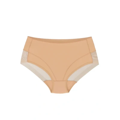 Abbildung von Wolbar Damen Figurformender Miederslip WB146, Beige,L