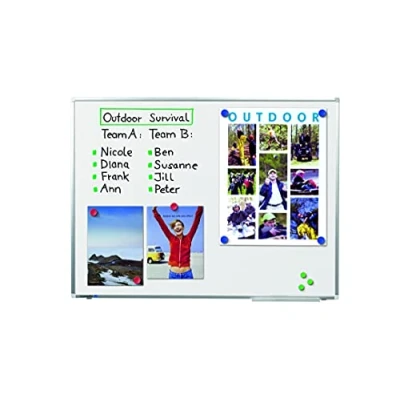 Abbildung von Legamaster Premium Plus Whiteboard weiß 45 x 60 cm Magnettafel aus emailliertem Stahl inklusive Wandhalterung und Whiteboardmarker trocken abwischbar