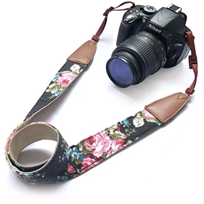 Abbildung von Alled kamera Gurt Hals,Kamera Umhängeband Nacken Schultergurt Gürtel Tragegurt für Canon Nikon Sony Lumix Olympus Pentax Fujifilm Universal,Abnehmbar Schnellverschluss kameragurt (Rindsleder Schwarz)