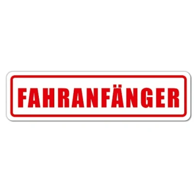 Abbildung von Fahranfänger Aufkleber Auto Sticker 30 x 8 cm Selbstklebende Folie Fahrzeug Zubehör wetterfest abwischbar waschanlagengeeignet kfz_707