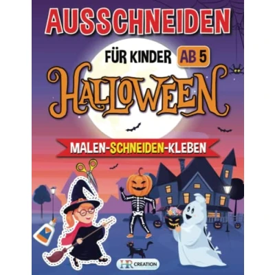Abbildung von Ausschneiden für Kinder ab 5 Halloween: Malen, Schneiden, Kleben I Halloween Bastelbuch Jungen und Mädchen