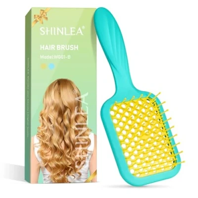 Abbildung von SHINLEA Haarbürste ohne ziepen für nasses und trockenes Haar, schnell trocknende,belüftete Detangle Frauen, Männer, Kinder,reduziert Haarbruch, beseitigt Knoten, Entwirrt alle Haartypen