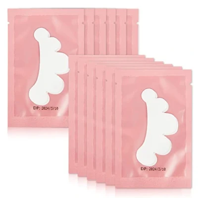 Abbildung von Lunamoon Augenpads für Wimpernverlängerung Wimpern Pads Hydrogel Eye Patches Pad Wimpernlifting Färben Gel Patch for Eyelash Extensions 50Paar (Flower Pink)