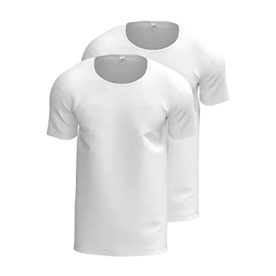 Abbildung von CALIDA T Shirt »Natural Benefit«, (2er Pack), mit Rundhals Ausschnitt und perfekte Passform