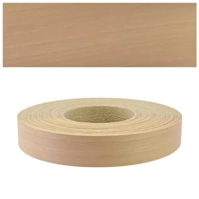 Abbildung von Mprofi MT® Kantenumleimer mit Schmelzkleber 22mm X 5m Rolle Echtholz Furnier Nussbaum Umleimer zum Aufbügeln für Regalbrett, Möbelbauplatte OR/22/5