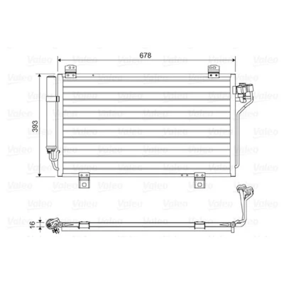 Abbildung von VALEO 814195 Klimakondensator mit Trockner Aluminium 393 MAZDA: 3 Saloon