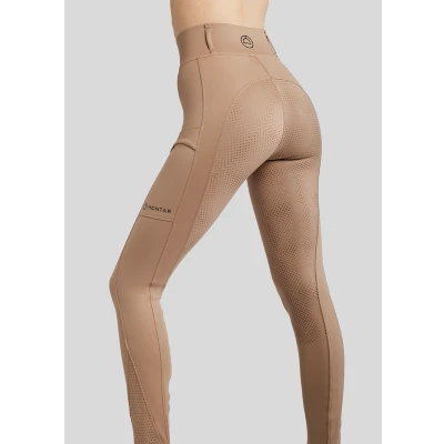Abbildung von Montar Reitleggings MoRosie Pintucks Crystals Full Grip Braun