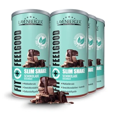 Abbildung von Layenberger Fit+Feelgood Slim Shake Powder vegan Mahlzeitersatz für 72 Portionen, je 204 kcal, (6x 396 g) Vanille Kokos