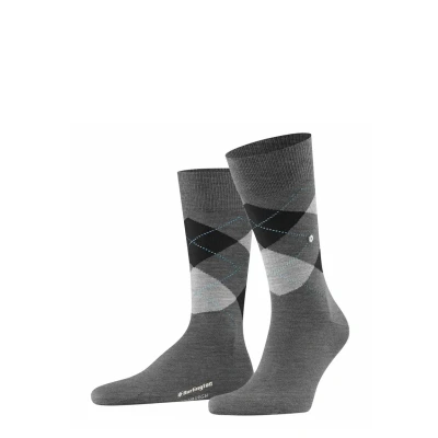 Abbildung von Burlington Edinburgh Rautenmuster Argyle CLIP ONE SIZE 4046 Socken, Herren, Größe: 41 46, Grau braun