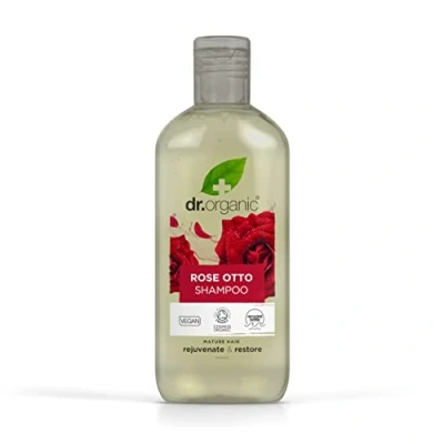 Abbildung von Dr Organic Rose Otto Shampoo, Für Männer und Frauen, Natürlich, Vegan, Tierversuchsfrei, Paraben &amp; SLS frei, Recycelbar Aus im Meer gebundenem Plastik recycelt, Zertifiziert Bio, 265ml