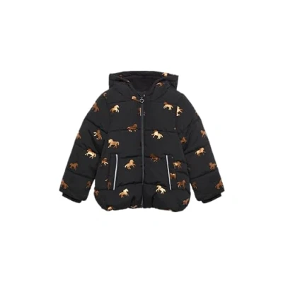 Abbildung von s.Oliver À IMPRIMÉ Brillant Winterjacke für Kinder, Größe: 134, Schwarz