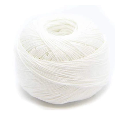Abbildung von STRICKDIRWAS Häkelgarn aus 100% Baumwolle Baumwollgarn Baumwollfaden zum Sticken, Häkeln, Schmuck, Basteln… (weiß)
