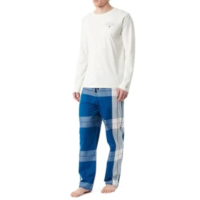 Abbildung von Tommy Hilfiger Underwear Schlafanzug »LS WOVEN PJ SET Print DRAWSTRING«, (Set, 2 tlg.), mit